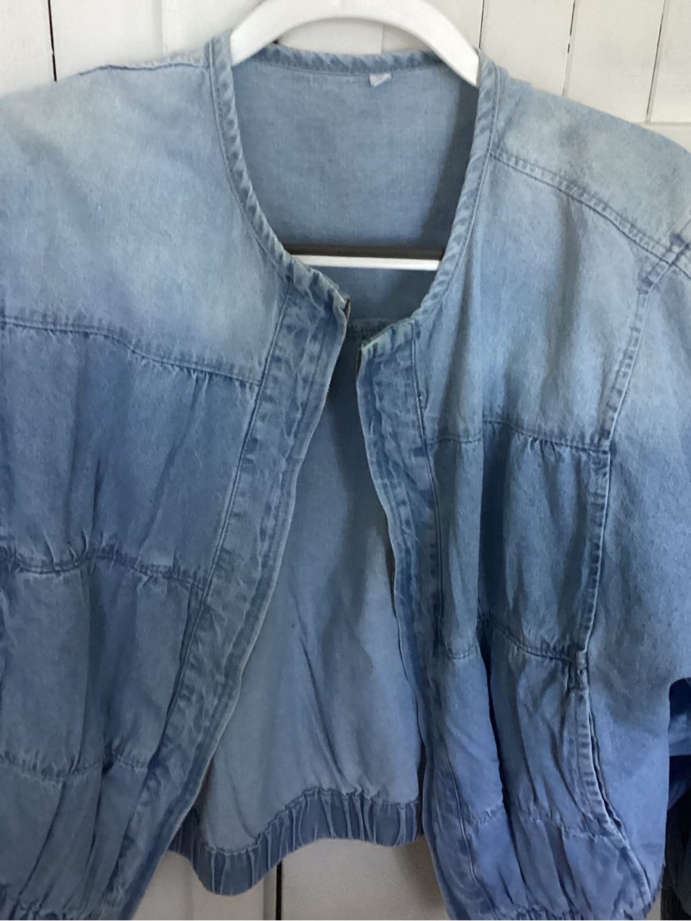 Light Blue Denim Jacket - Women's Casual Coat